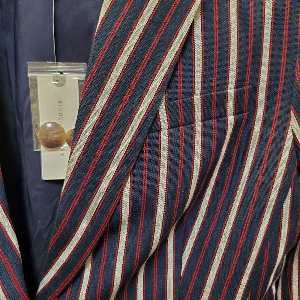 NWT Cartonnier Striped Blazer with Pockets! NEW size S - Picture 6 of 16